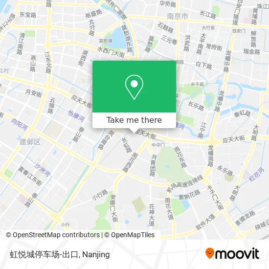 虹悦城停车场-出口 map