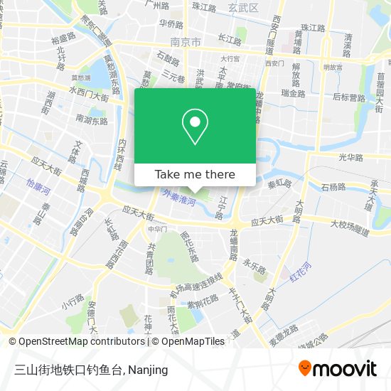 三山街地铁口钓鱼台 map