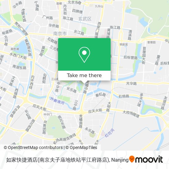 如家快捷酒店(南京夫子庙地铁站平江府路店) map