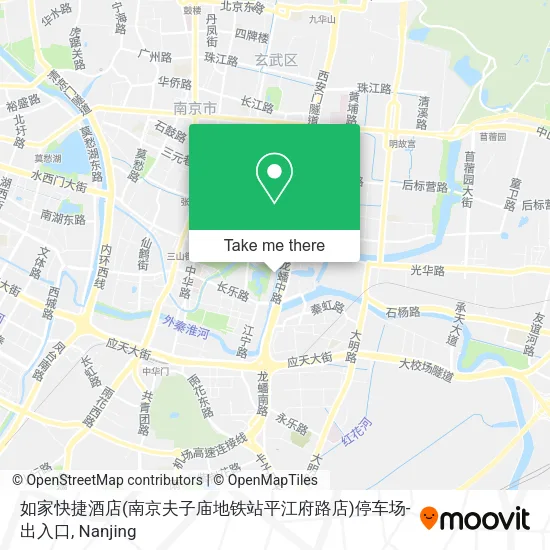 如家快捷酒店(南京夫子庙地铁站平江府路店)停车场-出入口 map