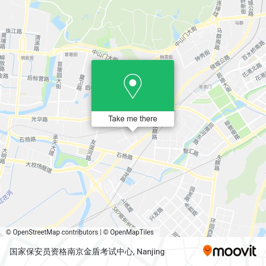 国家保安员资格南京金盾考试中心 map