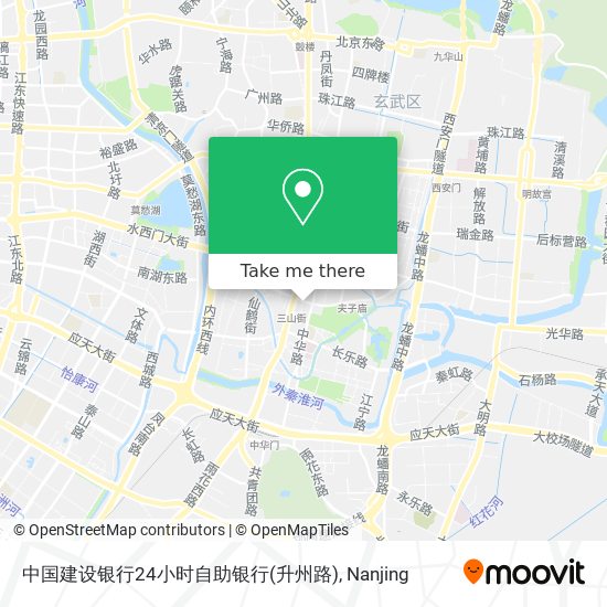 中国建设银行24小时自助银行(升州路) map