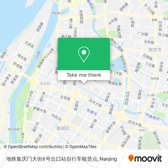 地铁集庆门大街6号出口站自行车租赁点 map