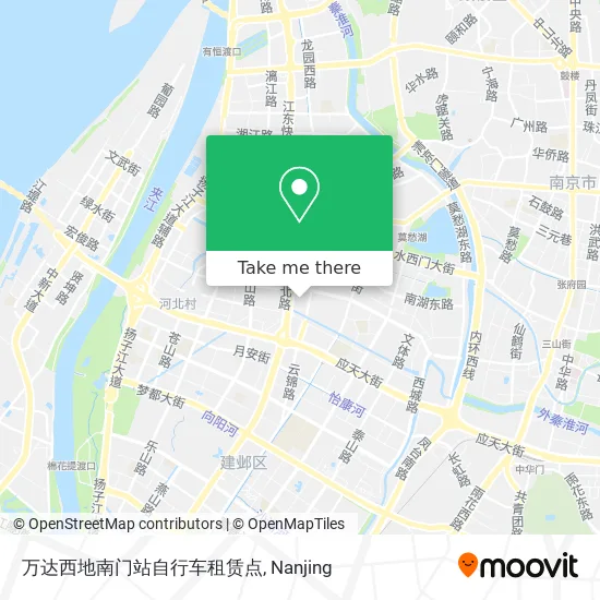 万达西地南门站自行车租赁点 map