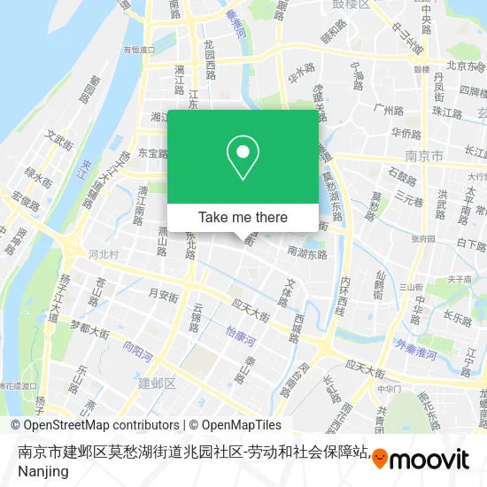 南京市建邺区莫愁湖街道兆园社区-劳动和社会保障站 map