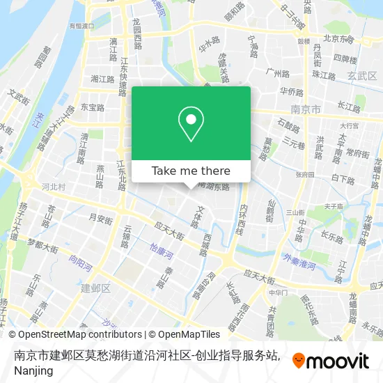 南京市建邺区莫愁湖街道沿河社区-创业指导服务站 map