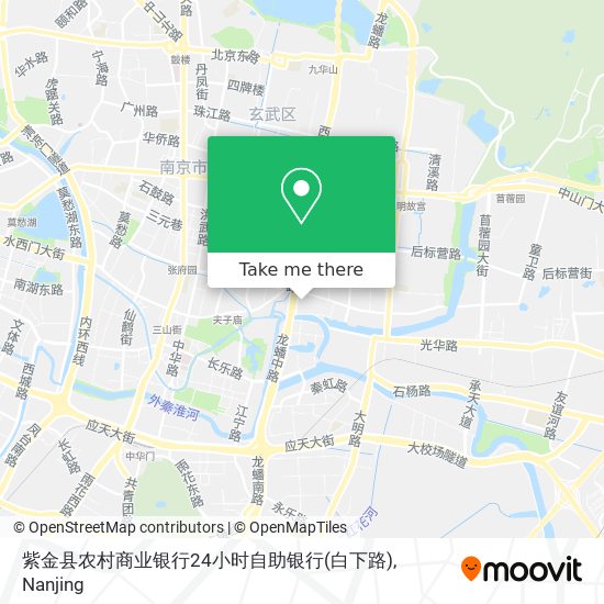 紫金县农村商业银行24小时自助银行(白下路) map