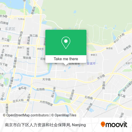 南京市白下区人力资源和社会保障局 map