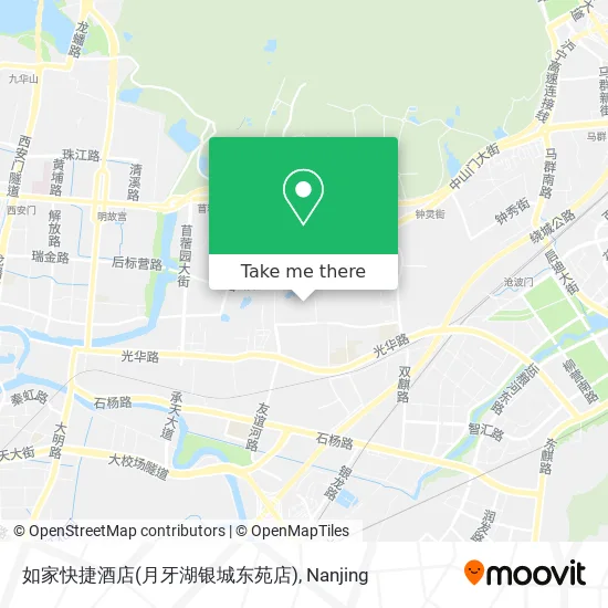 如家快捷酒店(月牙湖银城东苑店) map