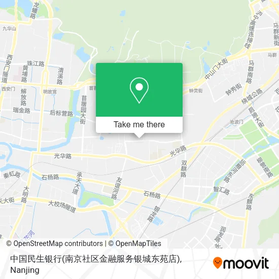 中国民生银行(南京社区金融服务银城东苑店) map
