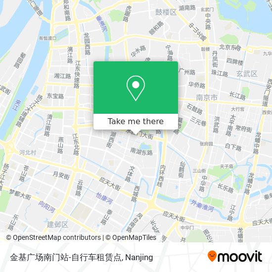 金基广场南门站-自行车租赁点 map