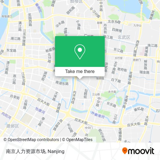 南京人力资源市场 map