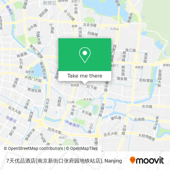 7天优品酒店(南京新街口张府园地铁站店) map
