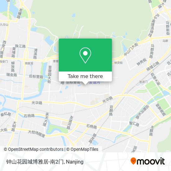 钟山花园城博雅居-南2门 map