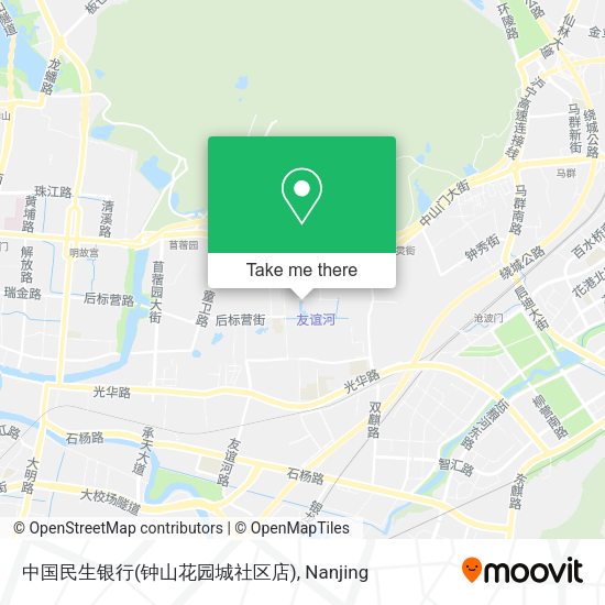 中国民生银行(钟山花园城社区店) map