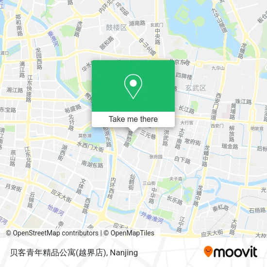 贝客青年精品公寓(越界店) map