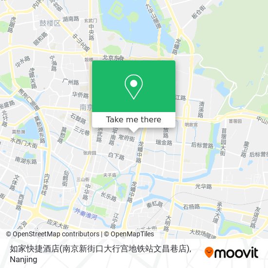 如家快捷酒店(南京新街口大行宫地铁站文昌巷店) map