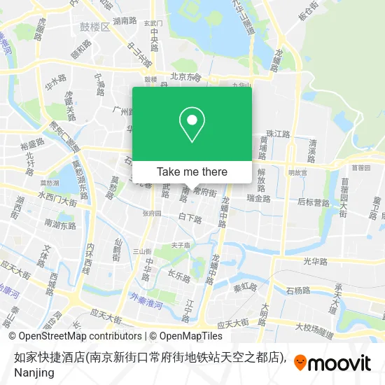如家快捷酒店(南京新街口常府街地铁站天空之都店) map