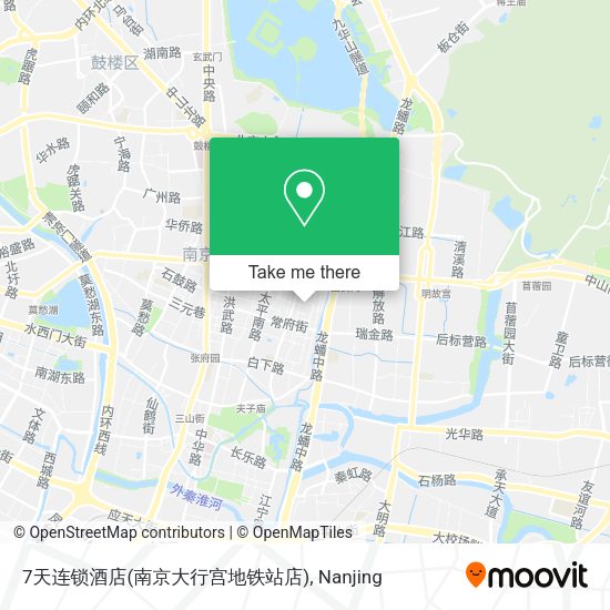 7天连锁酒店(南京大行宫地铁站店) map
