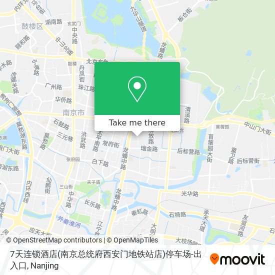 7天连锁酒店(南京总统府西安门地铁站店)停车场-出入口 map