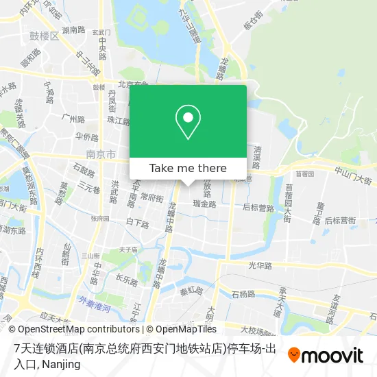 7天连锁酒店(南京总统府西安门地铁站店)停车场-出入口 map