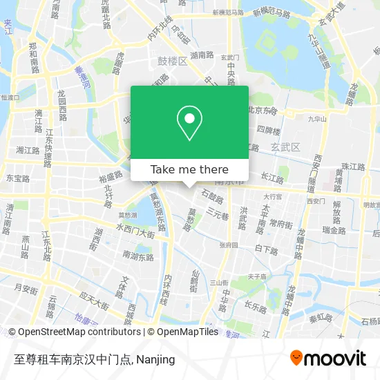 至尊租车南京汉中门点 map