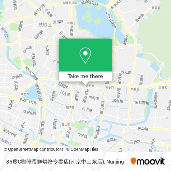 85度C咖啡蛋糕烘焙专卖店(南京中山东店) map