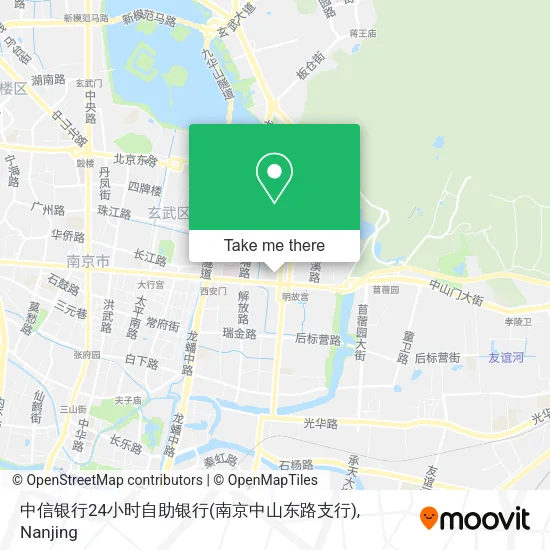 中信银行24小时自助银行(南京中山东路支行) map