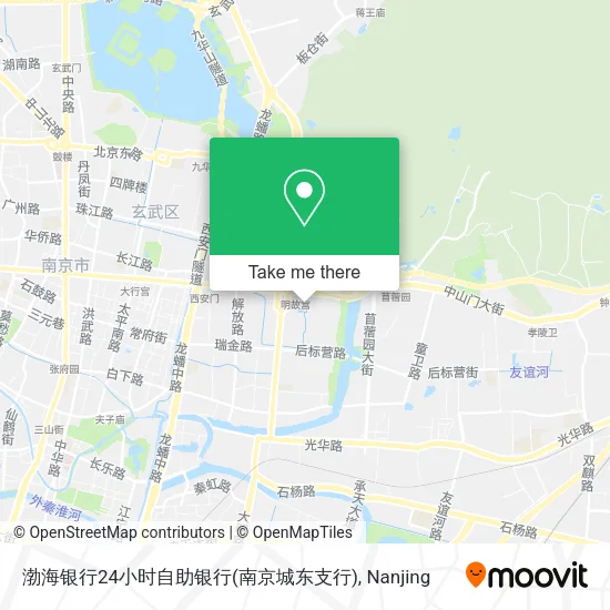 渤海银行24小时自助银行(南京城东支行) map