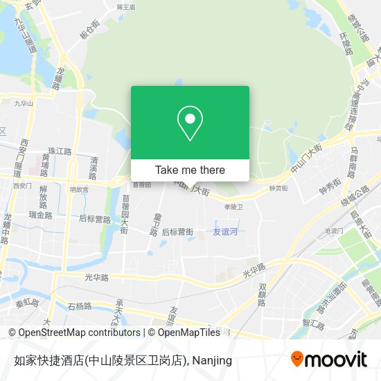 如家快捷酒店(中山陵景区卫岗店) map