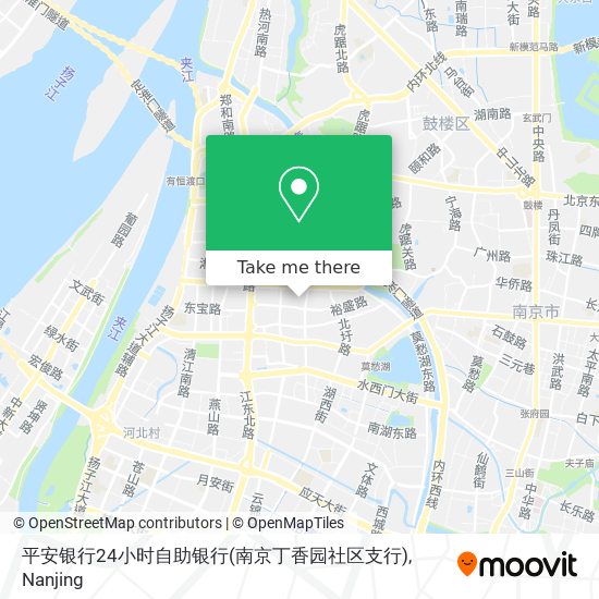 平安银行24小时自助银行(南京丁香园社区支行) map