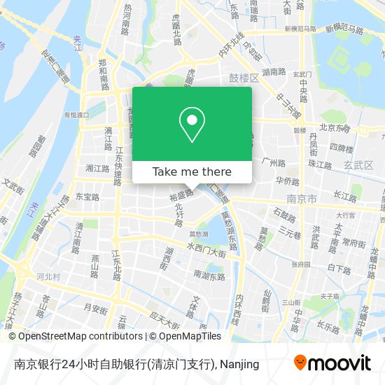 南京银行24小时自助银行(清凉门支行) map