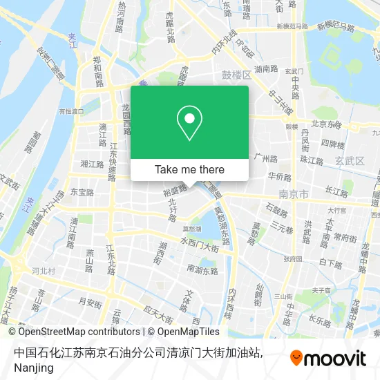 中国石化江苏南京石油分公司清凉门大街加油站 map
