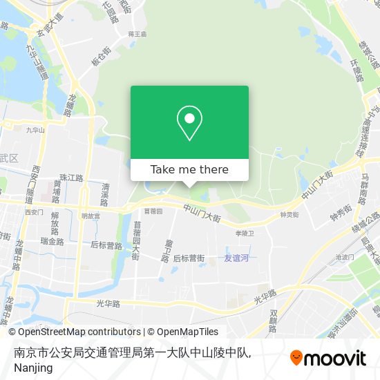 南京市公安局交通管理局第一大队中山陵中队 map