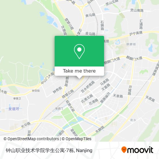 钟山职业技术学院学生公寓-7栋 map