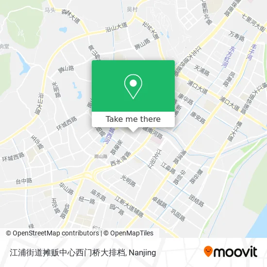江浦街道摊贩中心西门桥大排档 map