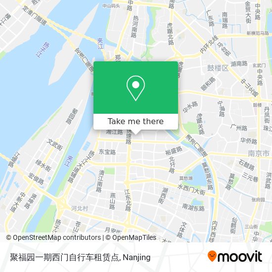 聚福园一期西门自行车租赁点 map