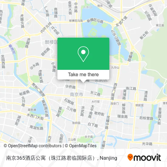 南京365酒店公寓（珠江路君临国际店） map