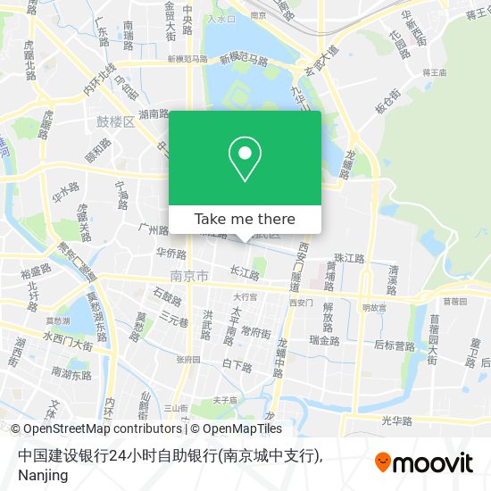 中国建设银行24小时自助银行(南京城中支行) map