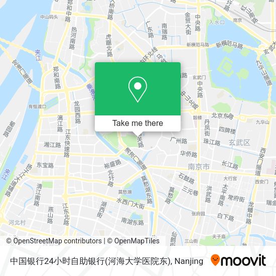 中国银行24小时自助银行(河海大学医院东) map