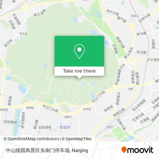 中山陵园风景区东南门停车场 map