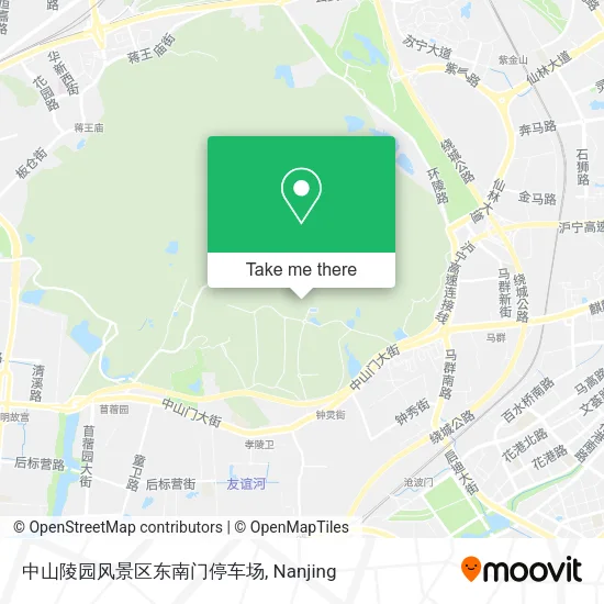 中山陵园风景区东南门停车场 map