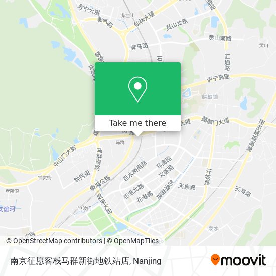 南京征愿客栈马群新街地铁站店 map