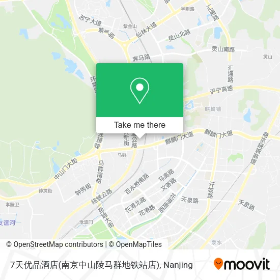 7天优品酒店(南京中山陵马群地铁站店) map