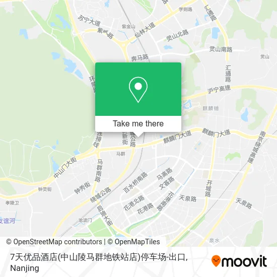 7天优品酒店(中山陵马群地铁站店)停车场-出口 map