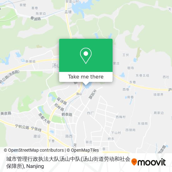 城市管理行政执法大队汤山中队(汤山街道劳动和社会保障所) map