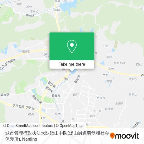 城市管理行政执法大队汤山中队(汤山街道劳动和社会保障所) map