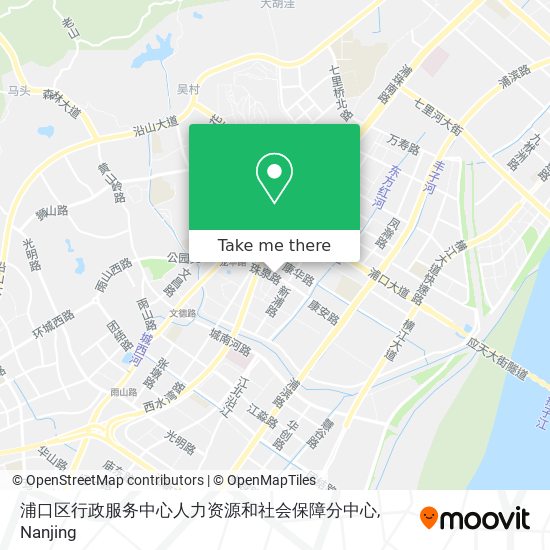 浦口区行政服务中心人力资源和社会保障分中心 map