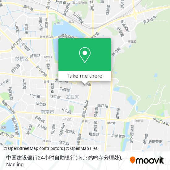 中国建设银行24小时自助银行(南京鸡鸣寺分理处) map