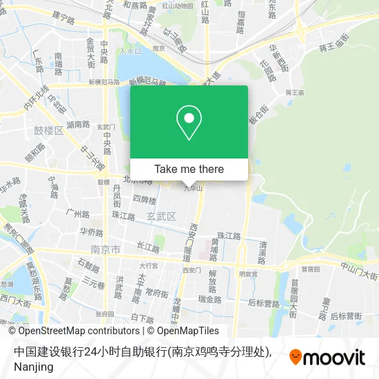 中国建设银行24小时自助银行(南京鸡鸣寺分理处) map